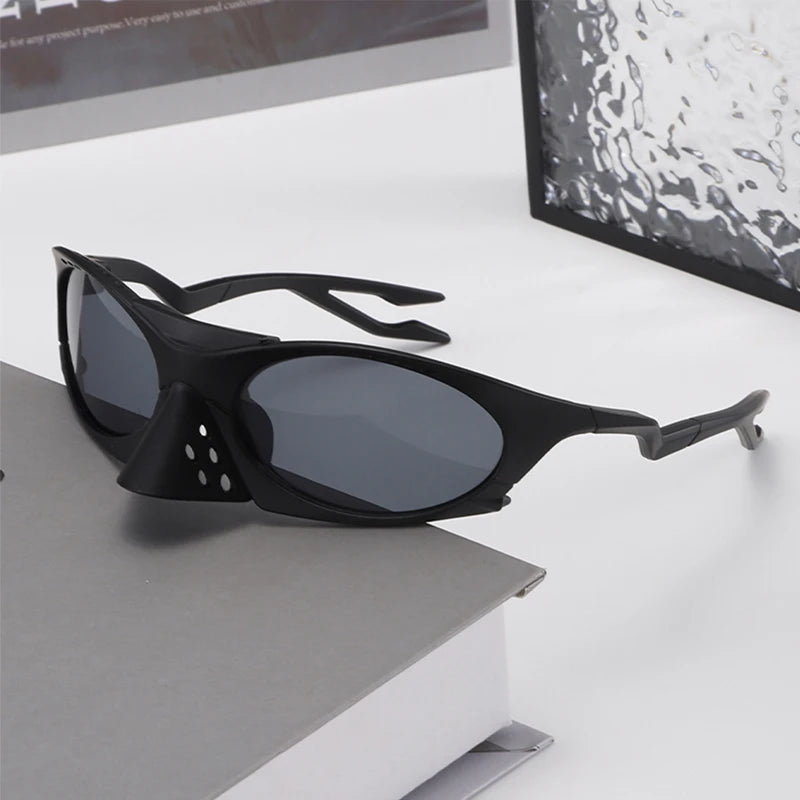 2/3PCS INS New Men Outdoor Sports Cycling  Hip Hop Sunglasses Fashion Women Trendy Party Sunscreen Glasses Personalized Goggles