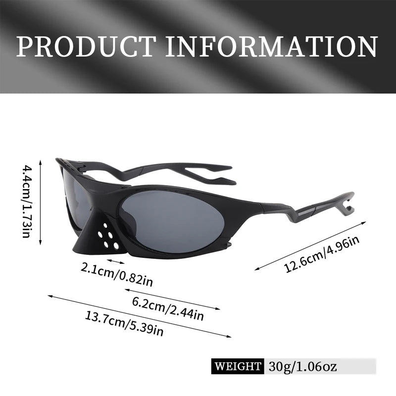 2/3PCS INS New Men Outdoor Sports Cycling  Hip Hop Sunglasses Fashion Women Trendy Party Sunscreen Glasses Personalized Goggles