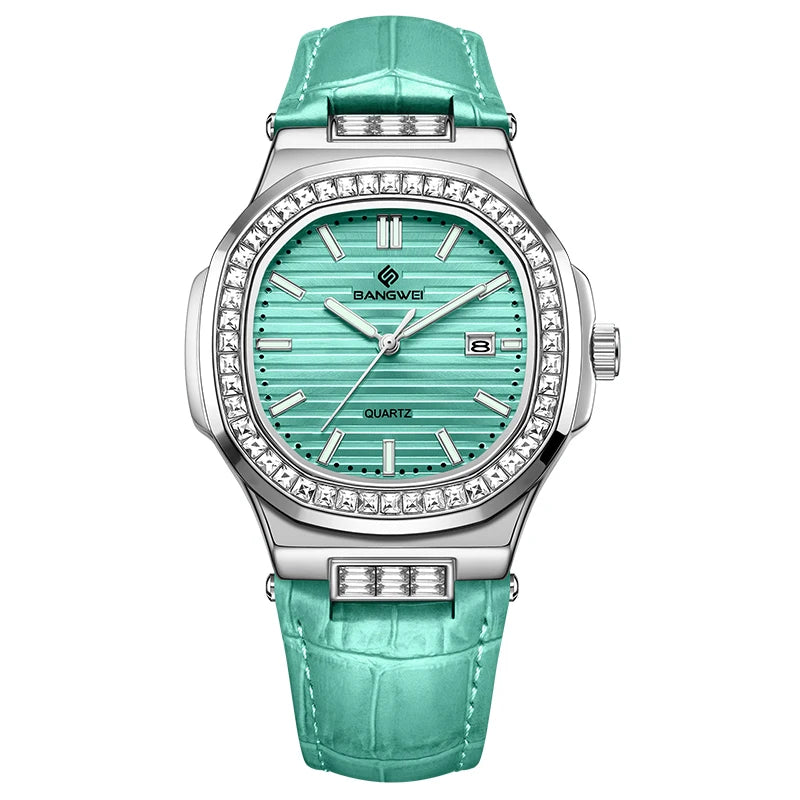 LIGE Creative Square Ladies Watches Elegant Fashion Waterproof Watch Women Top Brand Luxury Luminous Women's Quartz Wristwatch