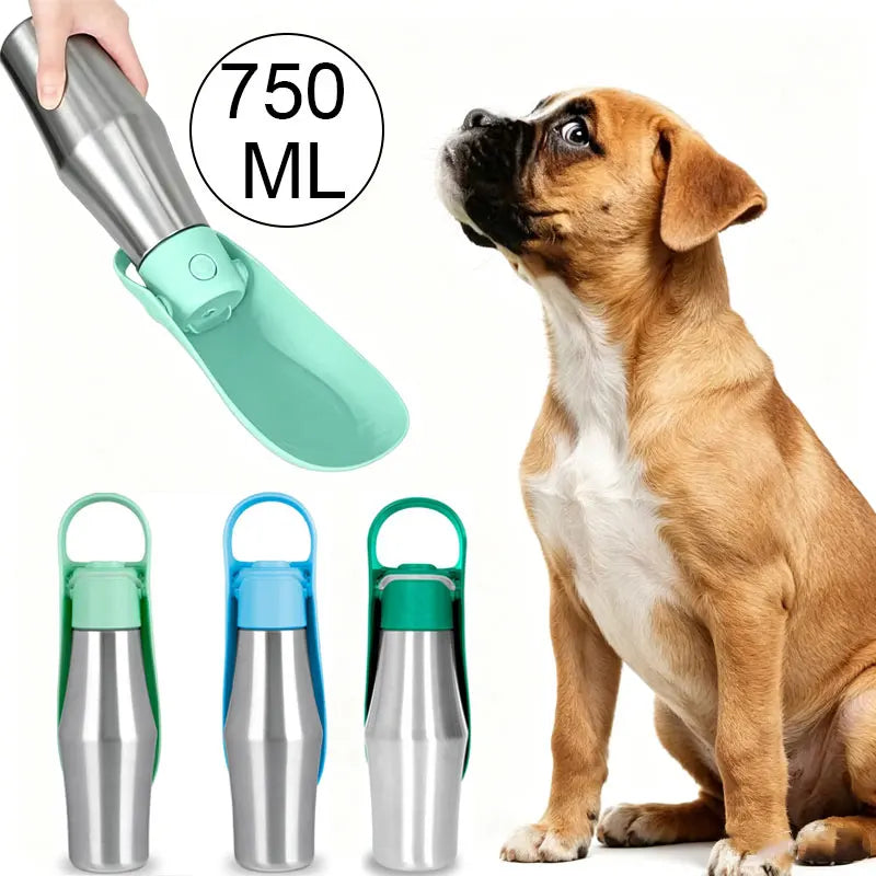 27oz Dog Water Bottle Portable Outdoor Dogs Cats Walking Travel Drinking Fountain 2 in 1 Puppy Water Dispenser Pets Accessories
