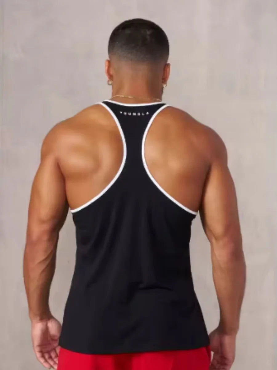 2025 adult explorer vest New men's vest outdoor running training sports fitness quick-drying breathable cotton printed top