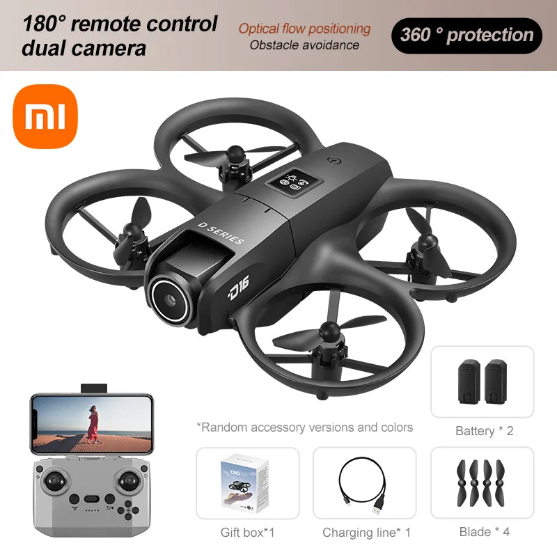 Xiaomi D16 Drone Bushless Motor 8K HD Aerial Profesional With VR Glasses Helicopter Optical Flow GPS Positioning Avoidance Drone