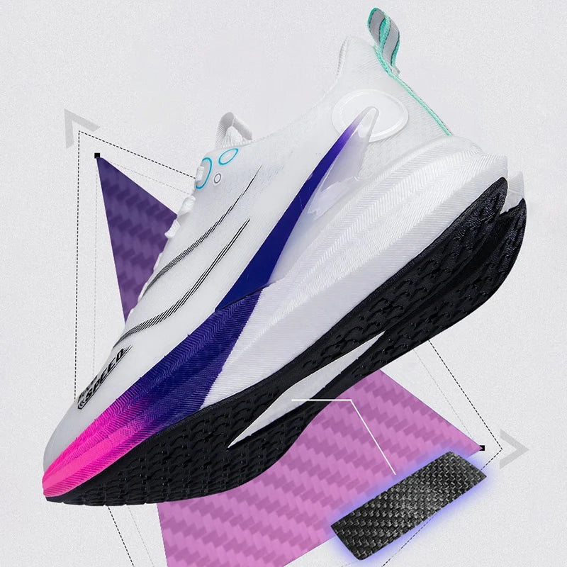 The New Carbon Board Running Shoes Are Suitable For Men And Women Shock Absorption Breathable Marathon Running Shoes