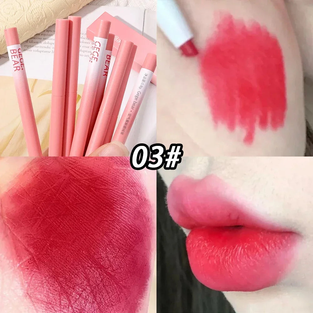 Lipstick Pen Matte Nude Lip Liner Pencil Set Waterproof Lasting Velvet Contouring Lips Makeup Cosmetics