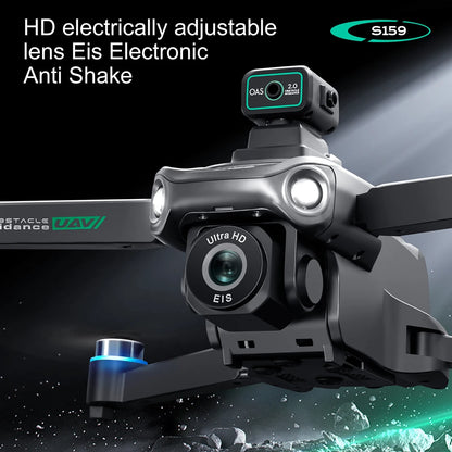 Professional S159 GPS Drone 8K HD Dual Camera With Screen 5G WIFI 360°Obstacle Avoidance Brushless Foldable Quadcopter Dron Toy