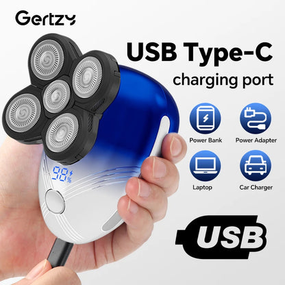 Ultimate men's cordless rechargeable electric shaver with rotating blades