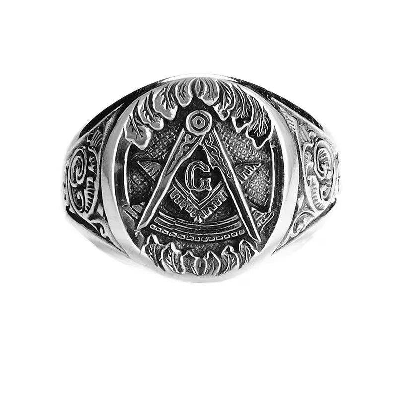 Retro European and American Ring, Male Trendy, Powerful, Personalized, Versatile, American Hip Hop, Punk Style, Food Ring