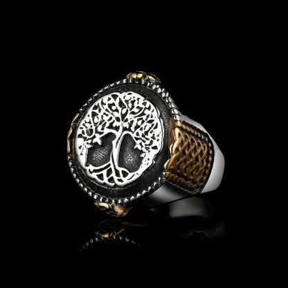 Gold Viking Ring Luxury Personality Fashion Lucky Anel for Men Gift Jewelry