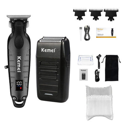 Kemei Hair Clipper Kit for Men, Electric Shaver, Hair Trimmer, Professional Cutting Machine,