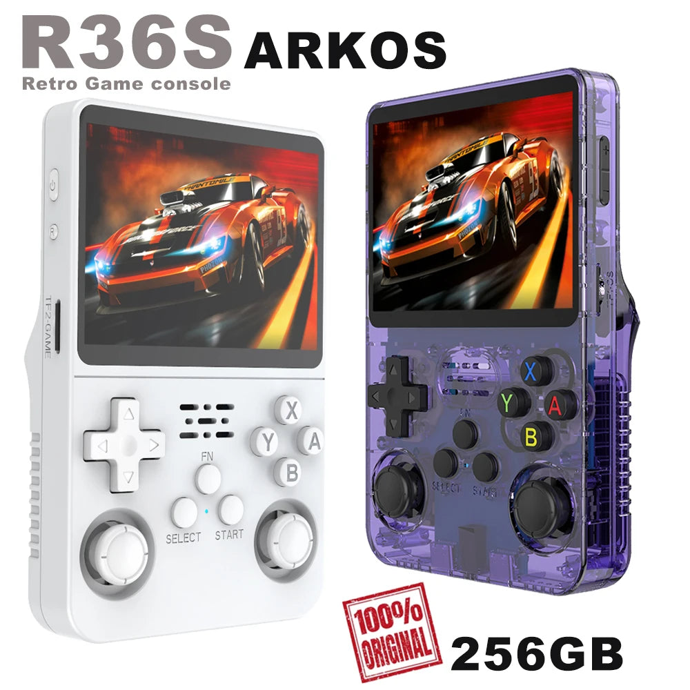 256G Open Source R36S Video Game Console Linux System 3.5 Inch IPS Screen Portable Pocket Video Player 64G/128G best Game gift