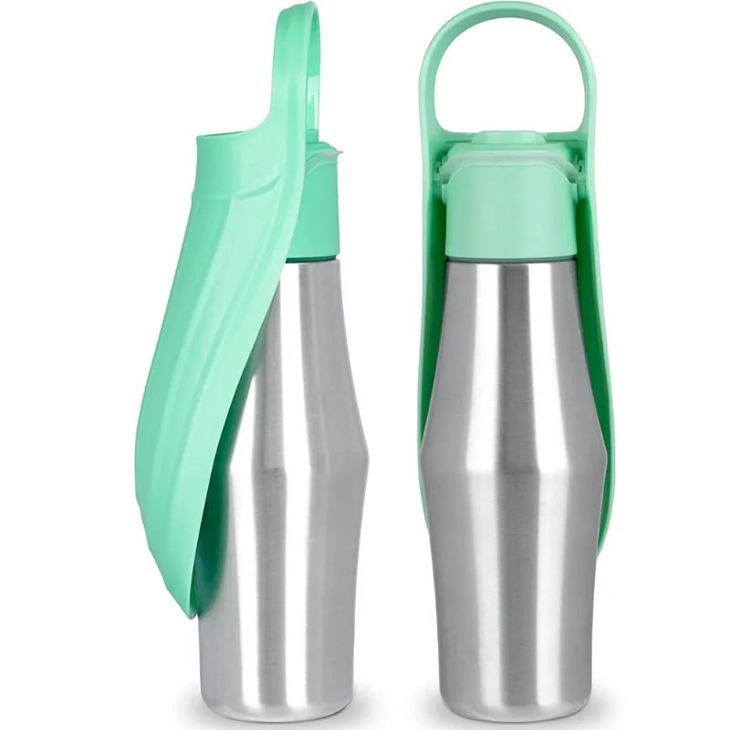 27oz Dog Water Bottle Portable Outdoor Dogs Cats Walking Travel Drinking Fountain 2 in 1 Puppy Water Dispenser Pets Accessories