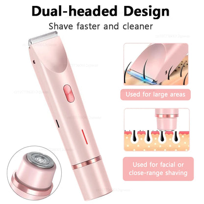Electric Shaver for Woman Double Head Dual Purpose Female Razor Body Epilator