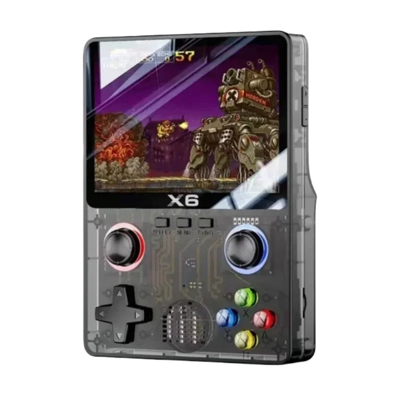 BOYHOM X6 3.5Inch IPS Screen Handheld Game Player Dual Joystick 11 Simulators GBA Video Game Console for Kids Gifts