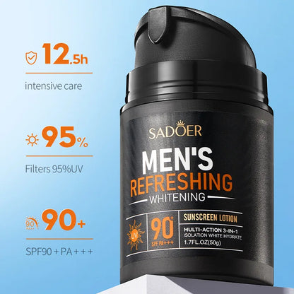 Men's Sunscreen for Face Neck Body Solar Blocker for Men Protector Solar UV Protection