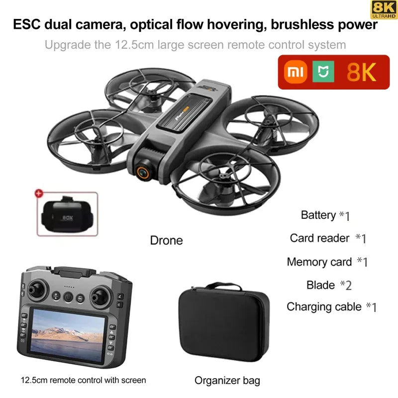Xiaomi S156 Drone GPS 8K Professional HD 360° Dual Camera Screen Remote Control  Brushless Motors Obstacle Avoidance Quadcopter