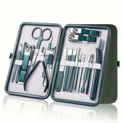 Professional 7/10/12/18 Piece Nail Care Kit Stainless Steel Manicure & Pedicure Set Nail