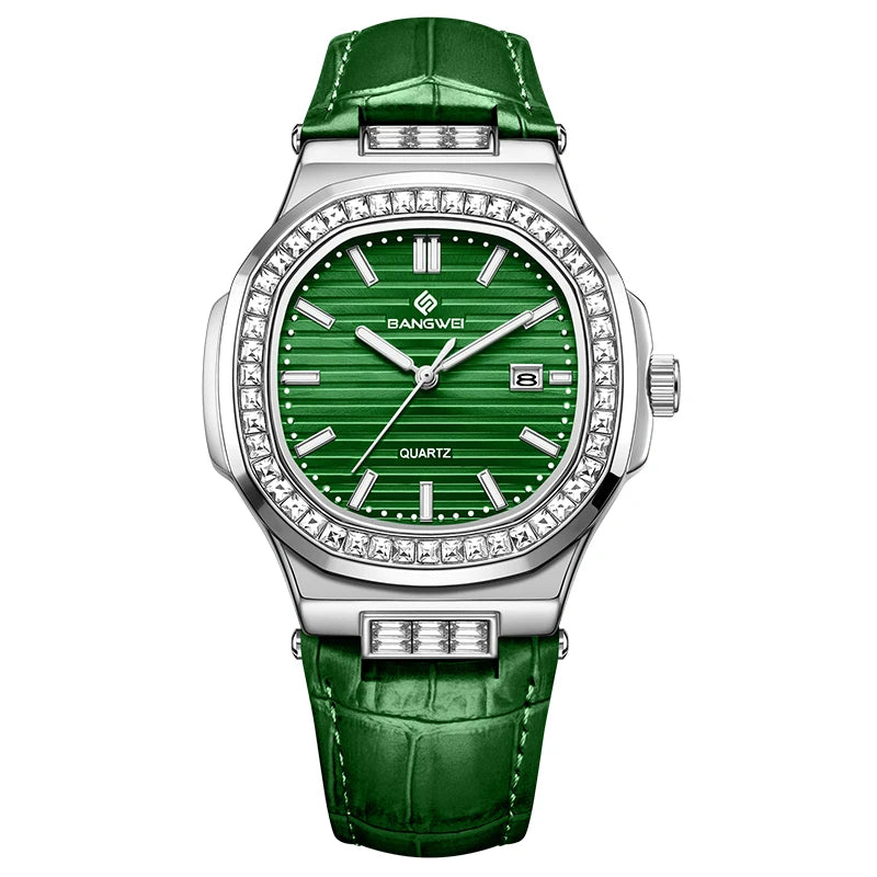 LIGE Creative Square Ladies Watches Elegant Fashion Waterproof Watch Women Top Brand Luxury Luminous Women's Quartz Wristwatch