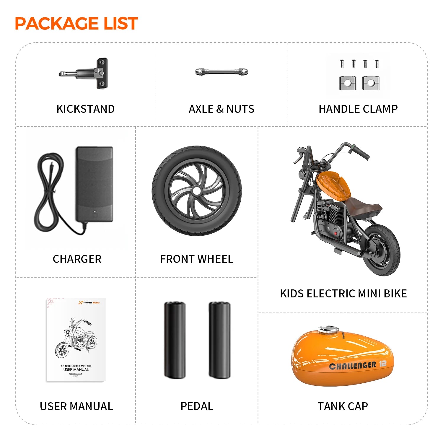 Challenger 12 Electric Motorbike for Children 160W 24V 5.2Ah Kids' Electric Motorcycle 12*3 Inch Tire Mini Electric Bike