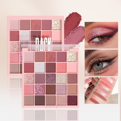High Gloss Cement Grey Rose Brown Color Tone Matte Glitter Daily Makeup Dry Rose Eyeshadow For Music