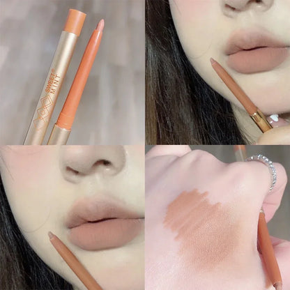 Lipstick Pen Matte Nude Lip Liner Pencil Set Waterproof Lasting Velvet Contouring Lips Makeup Cosmetics