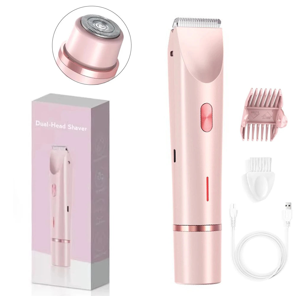 Electric Shaver for Woman Double Head Dual Purpose Female Razor Body Epilator