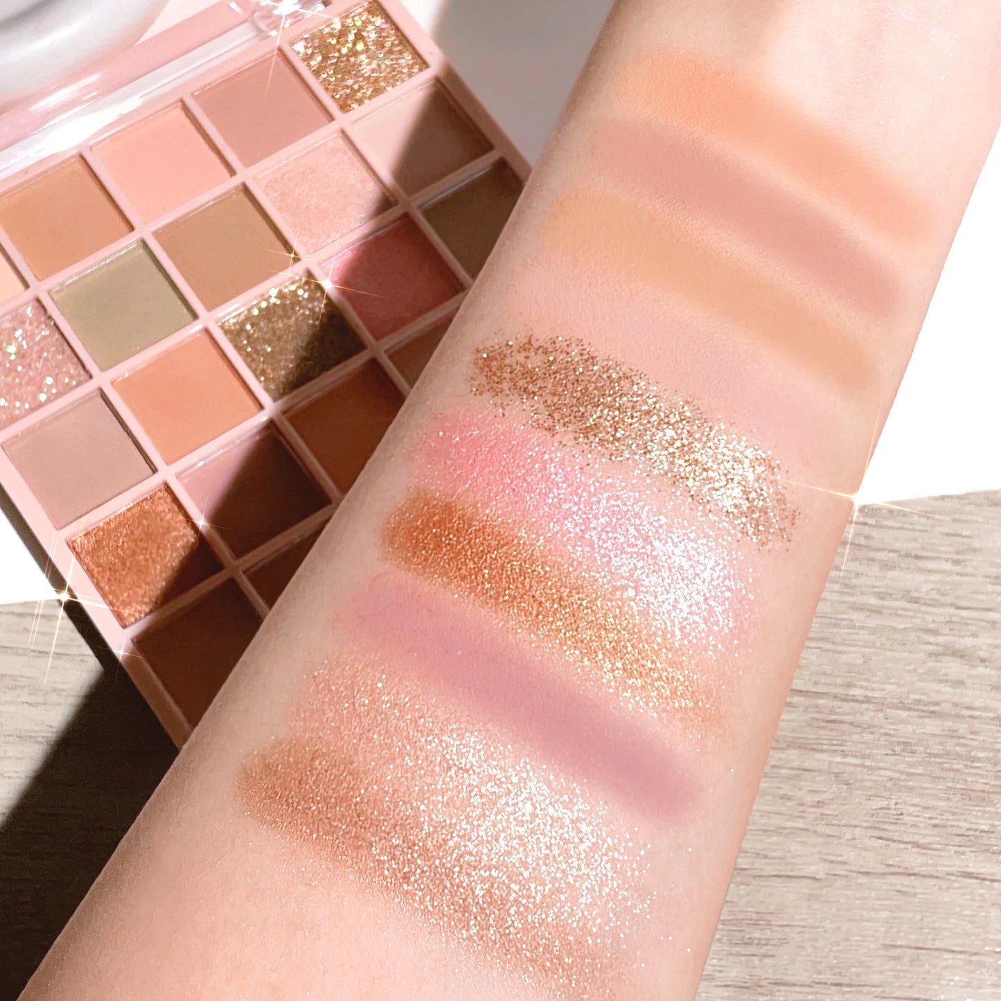 High Gloss Cement Grey Rose Brown Color Tone Matte Glitter Daily Makeup Dry Rose Eyeshadow For Music