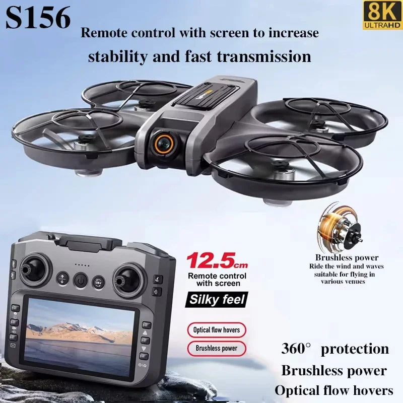 Xiaomi S156 Drone GPS 8K Professional HD 360° Dual Camera Screen Remote Control  Brushless Motors Obstacle Avoidance Quadcopter