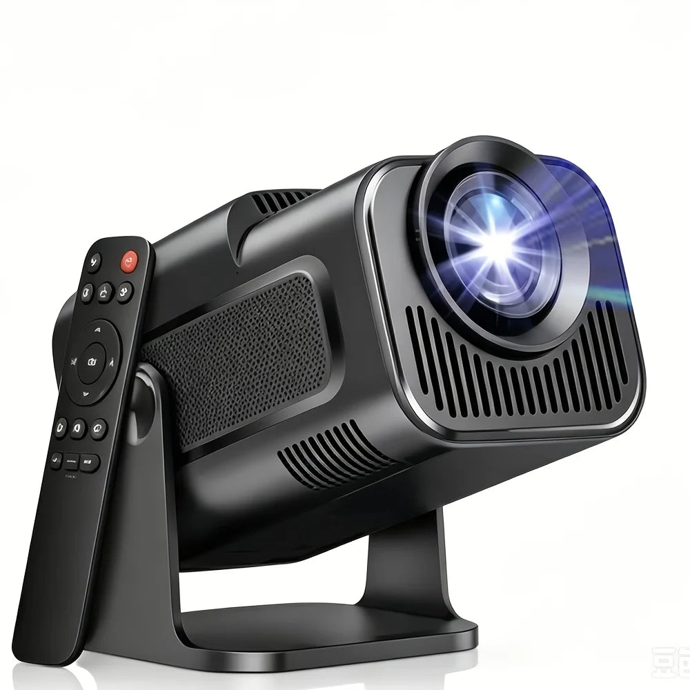 High-Definition Projector with Auto Keystone Correction and 180° Rotation, Android, Wi-Fi 6/BT5.4, Native 720P Resolution/Supports 4K Decoding, Compatible with Netflix/Prime Video/Hulu, Indoor/Outdoor Home Theater, Ideal Gif