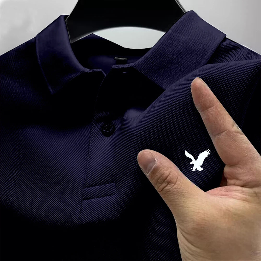 Summer New POLO Shirt Men's Lapel Casual Versatile Business High Quality Breathable Short Sleeve Printed Multicolor T-shirt Top