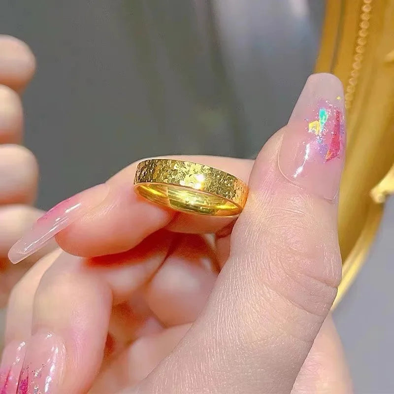 Shining Real 18k Gold Ring for Woman High-quality Luxury AU750 Ring Party Banquet Fine Jewelry