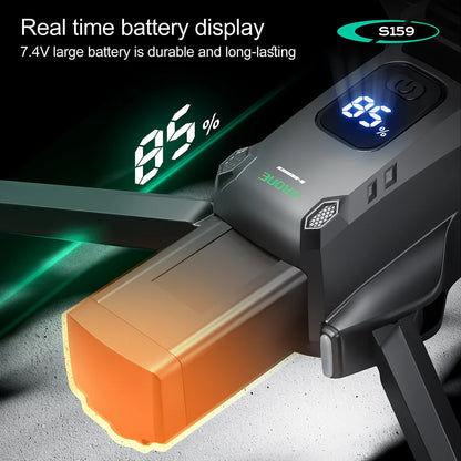 Professional S159 GPS Drone 8K HD Dual Camera With Screen 5G WIFI 360°Obstacle Avoidance Brushless Foldable Quadcopter Dron Toy