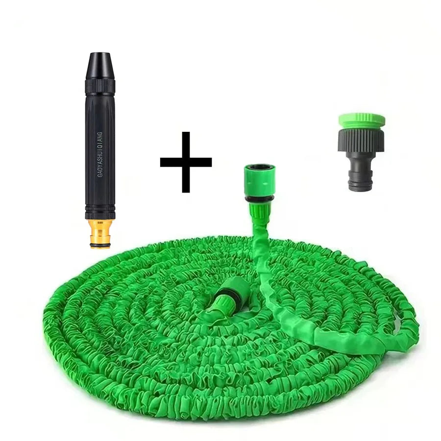 25FT-200FT Expandable Magic Hose Home Garden Watering Water Pipes High-Pressure Car Wash Cleaning Water Gun Gardening Supplies