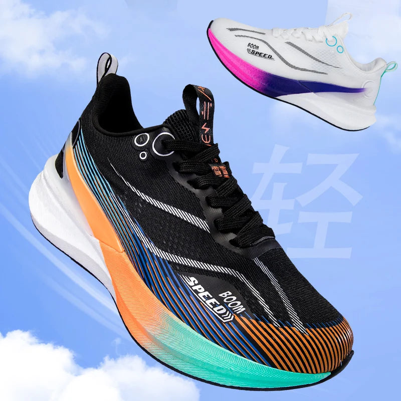 The New Carbon Board Running Shoes Are Suitable For Men And Women Shock Absorption Breathable Marathon Running Shoes