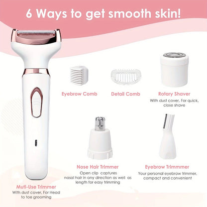4 in 1 Electric Razor for Women Shaver Lady Shaver Body Hair Trimmer