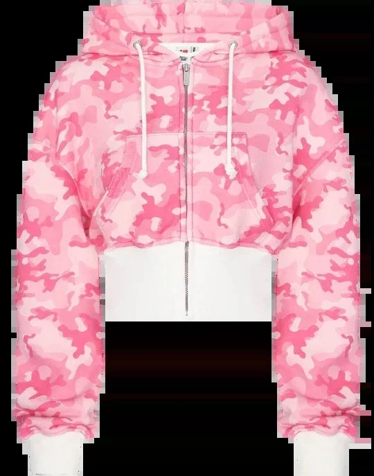 Y2K Fashion Pink Letter Graphic Zipper Sportswear Clothes Women's Casual Short Top Set Sweatshirt Loose Sport Pants
