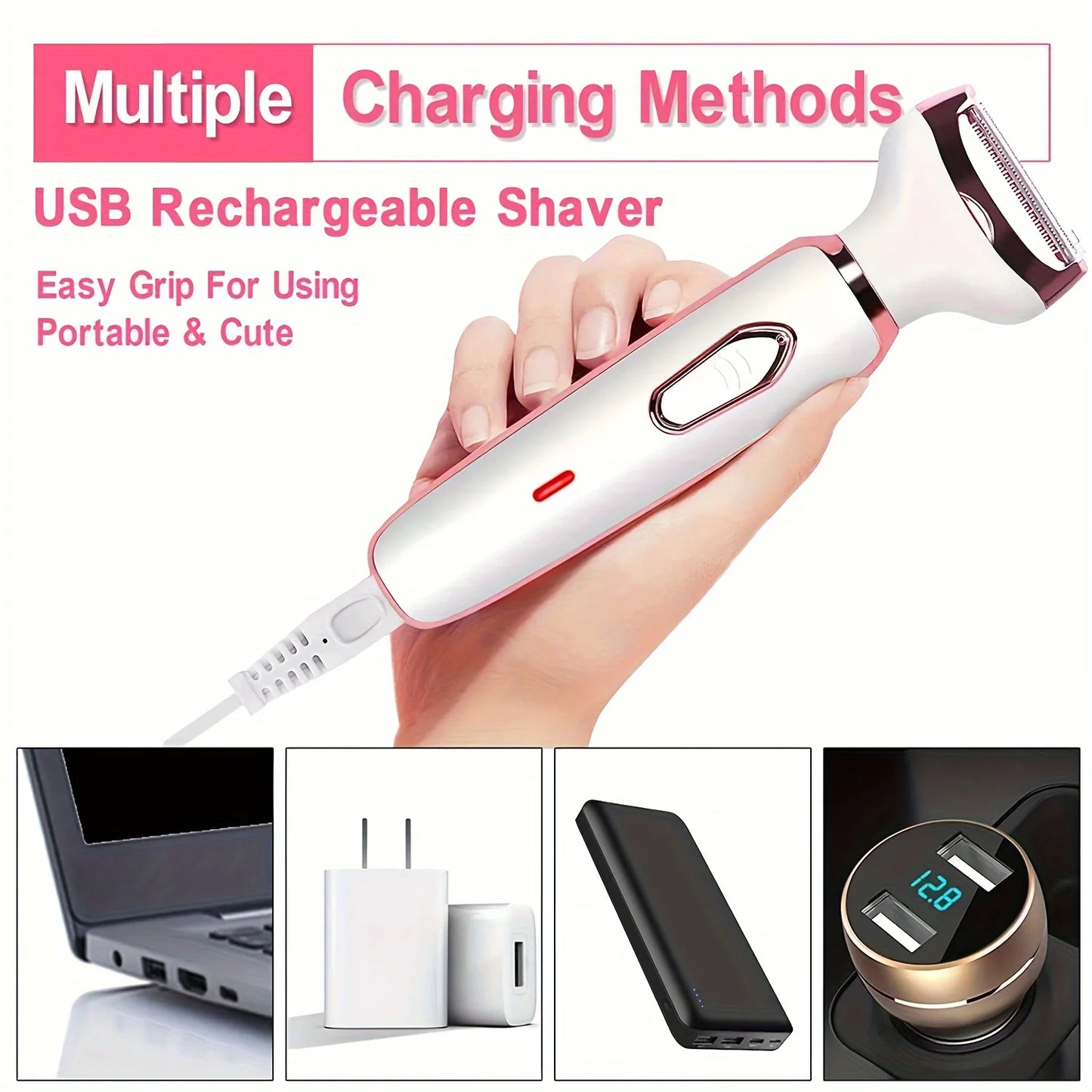 4 in 1 Electric Razor for Women Shaver Lady Shaver Body Hair Trimmer