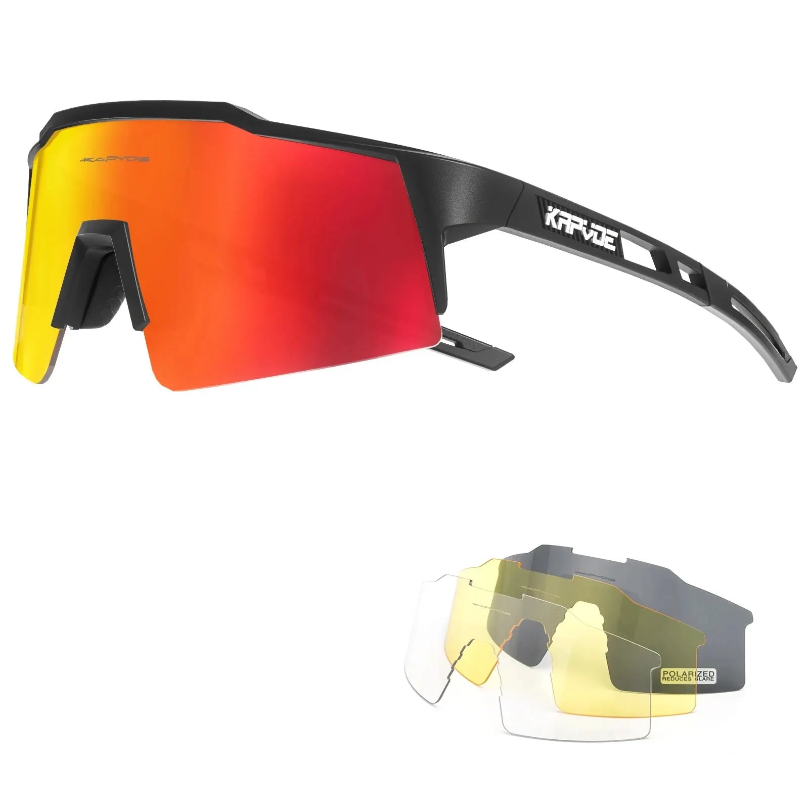 Kapvoe Cycling Glasses Polarized MTB Road Bike Glasses UV400 Protection Sunglasses Ultra Light Sport Eyewear Equipment