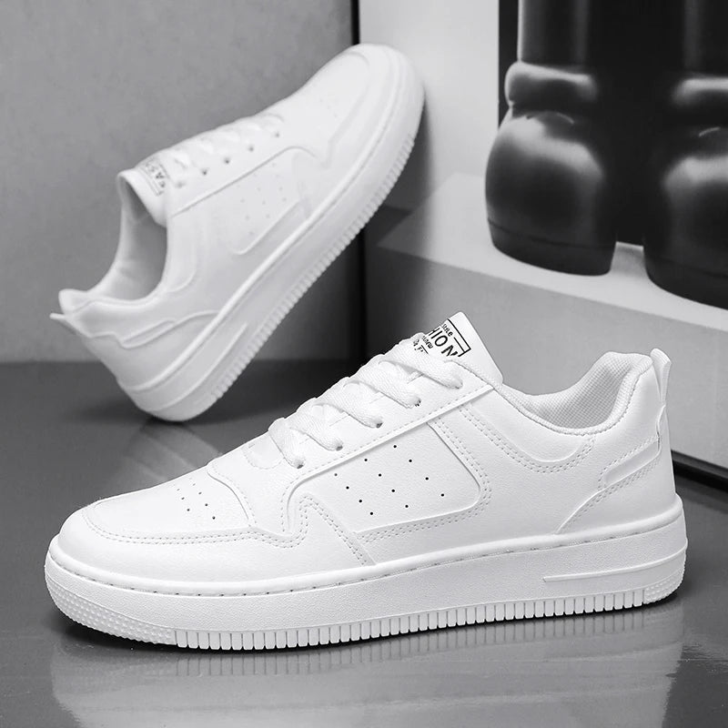 Men's Shoes Explosion Thick Soled Leather Small White Shoes Men's Trendy Shoes with Fashion Board Shoes Street Casual Shoes