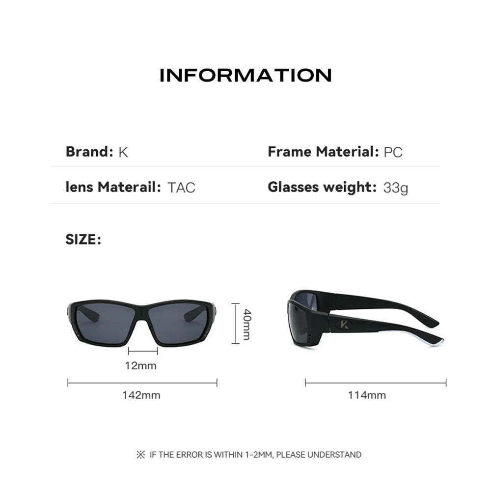 KAROS Men's Sports Polarized Sunglasses Cycling Fishing Sunglasses Mountain Biking Outdoor Sports Fishing Glasses