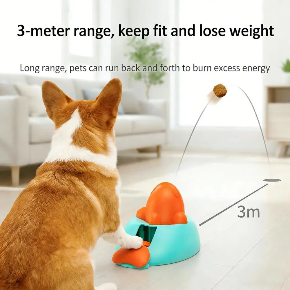 Smart Automatic Pet Feeder Treat Dispenser for Dogs Cats Interactive Food Launcher Puzzle Toy Mental Stimulation Game