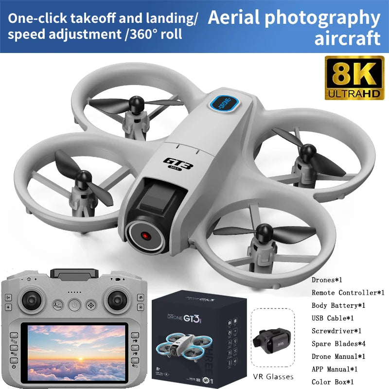 NEW Original GT3 MAX Drone 8K WIFI GPS Professional Aerial Photography Remote Control Aircraft HD Dual Camera Quadcopter Toy UAV
