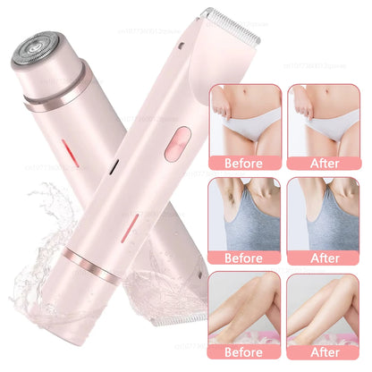 Electric Shaver for Woman Double Head Dual Purpose Female Razor Body Epilator