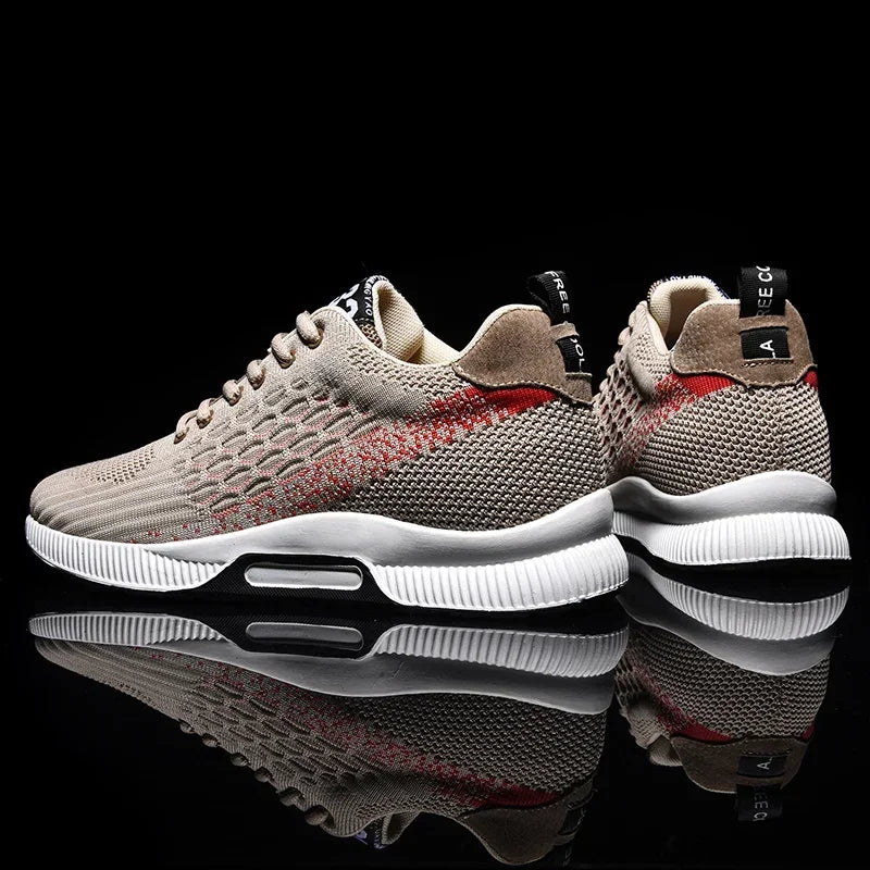 New Men's and Women's Sports Shoes Flying Mesh Surface Breathable EVA Sole Soft Lightweight Non-slip Tennis Shoes Comfortable