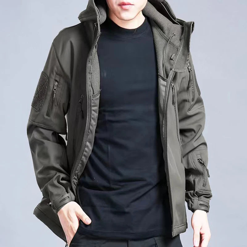 Men's Winter Autumn Softshell Fleece Jackets Waterproof Outdoor