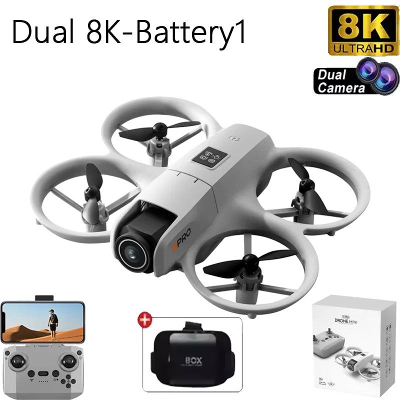 i1PRO NEW Mini Drone Professional 8K HD Camera WIFI Brushless FPV With Flow Screen Remote Control Avoidance Aerial UAV Toys Gift
