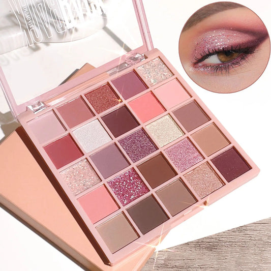High Gloss Cement Grey Rose Brown Color Tone Matte Glitter Daily Makeup Dry Rose Eyeshadow For Music