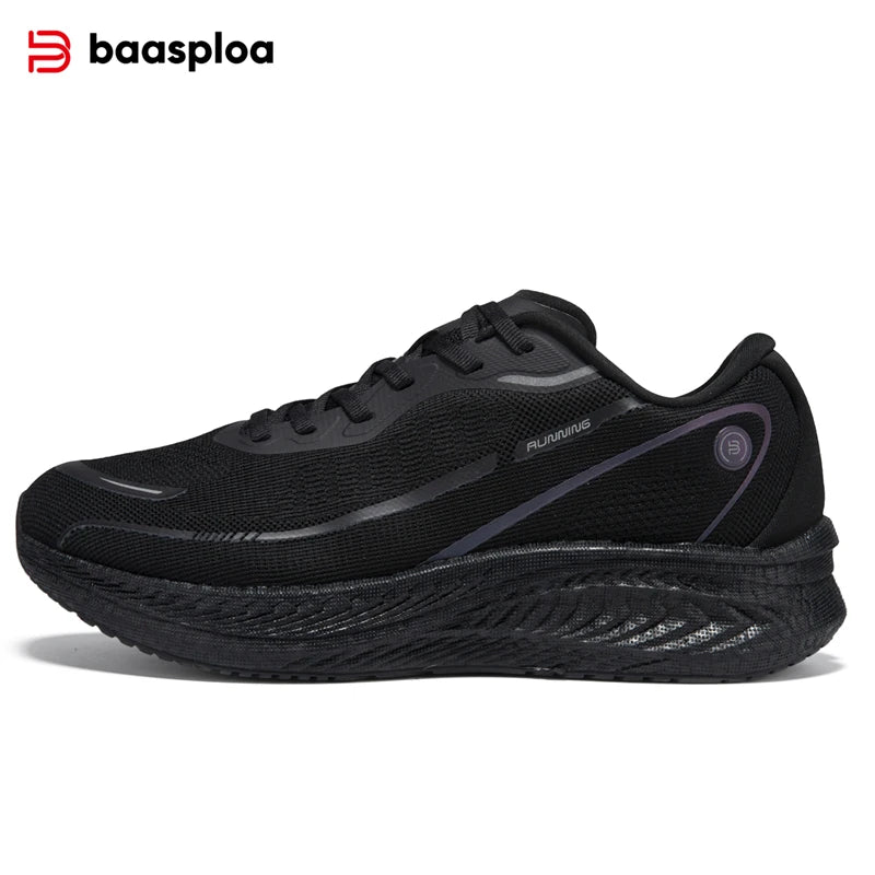 Baasploa Men Jogging Sports Shoes Carbon Plate Professional Cushioning Sneakers Male Outdoor Breathable Non Slip Running Shoes