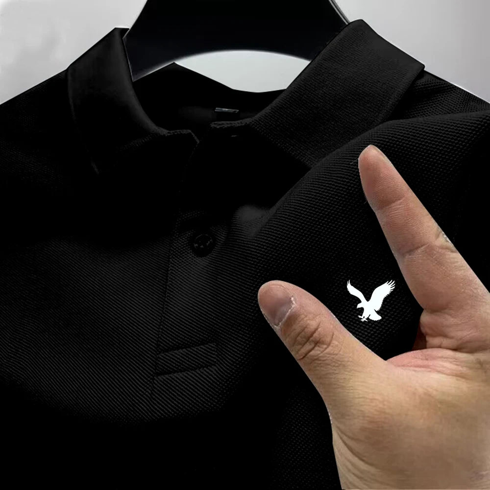 Summer New POLO Shirt Men's Lapel Casual Versatile Business High Quality Breathable Short Sleeve Printed Multicolor T-shirt Top