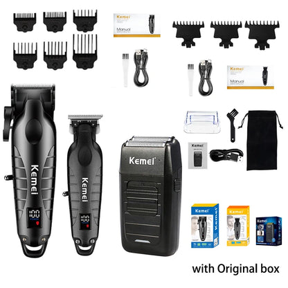 Kemei Hair Clipper Kit for Men, Electric Shaver, Hair Trimmer, Professional Cutting Machine,