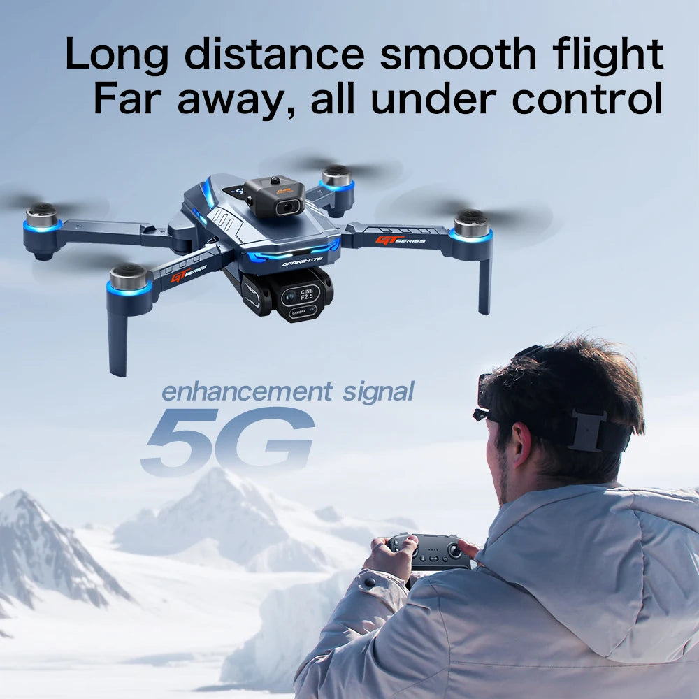 2025 New GT8 Drone GPS 8K Professional HD Dual Cameras 5G WIFI Brushless Motors 360° Obstacle Avoidance Foldable Quadcopter Toys